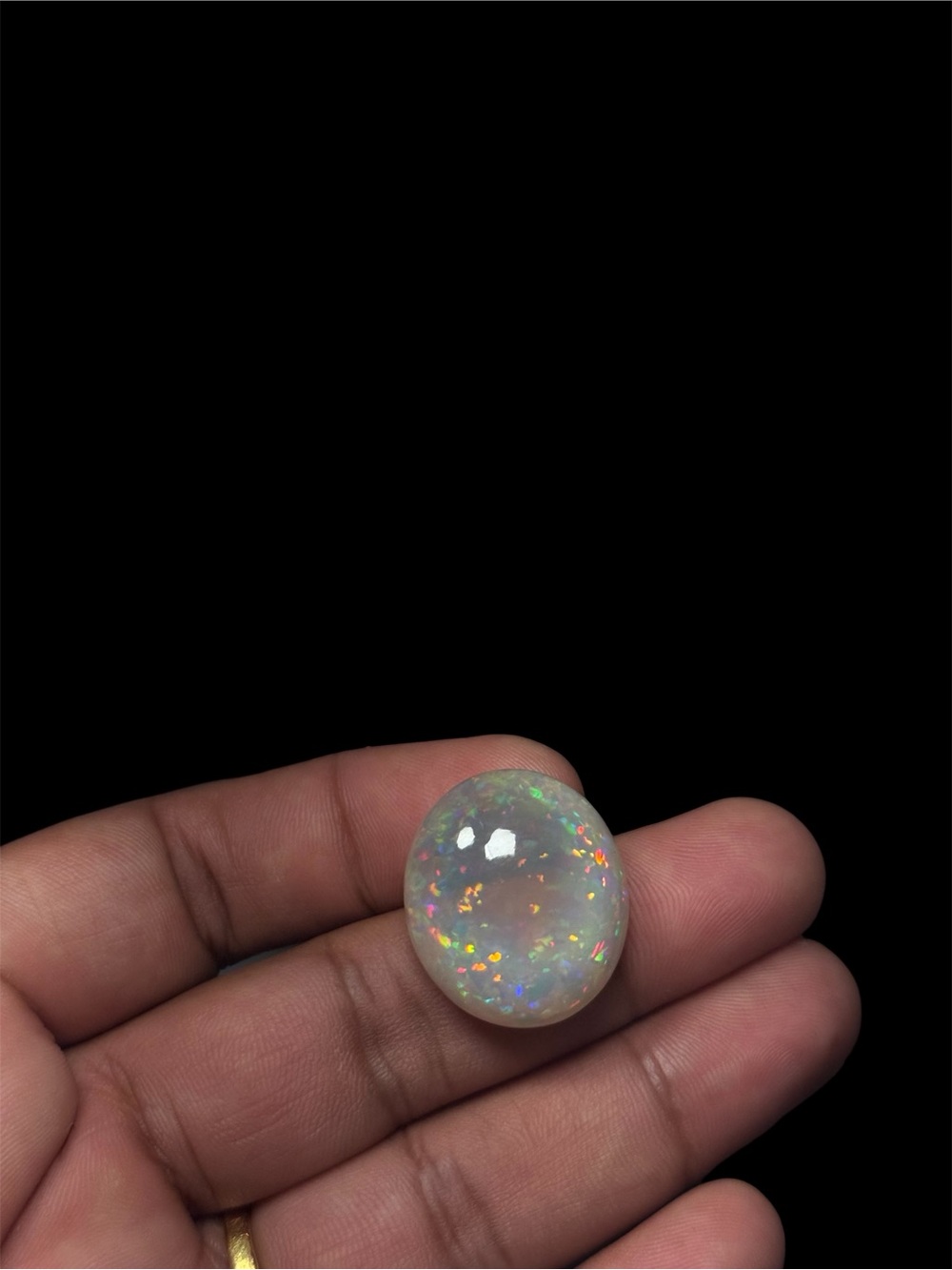 35.06 Ct Natural Opal Oval Cabochon Multicolor Play of Color Loose Gemstone